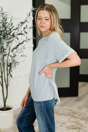 Sunday's Bestie Mineral Wash Top in Light Grey (SM-3X) - STB Boutique
