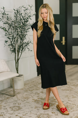 Sweet Like That Casual Dress in Black (SM-3X)