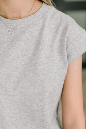 Sweet Like That Casual Dress in Heather Grey (SM-3X)