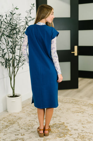Sweet Like That Casual Dress in Light Navy (SM-3X)