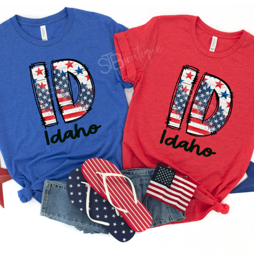 Stars & Stripes ID Idaho Tee - Preorder - STB Boutique