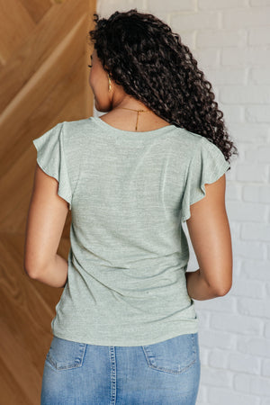 Take It In Flutter Sleeve Top (SM-3X)