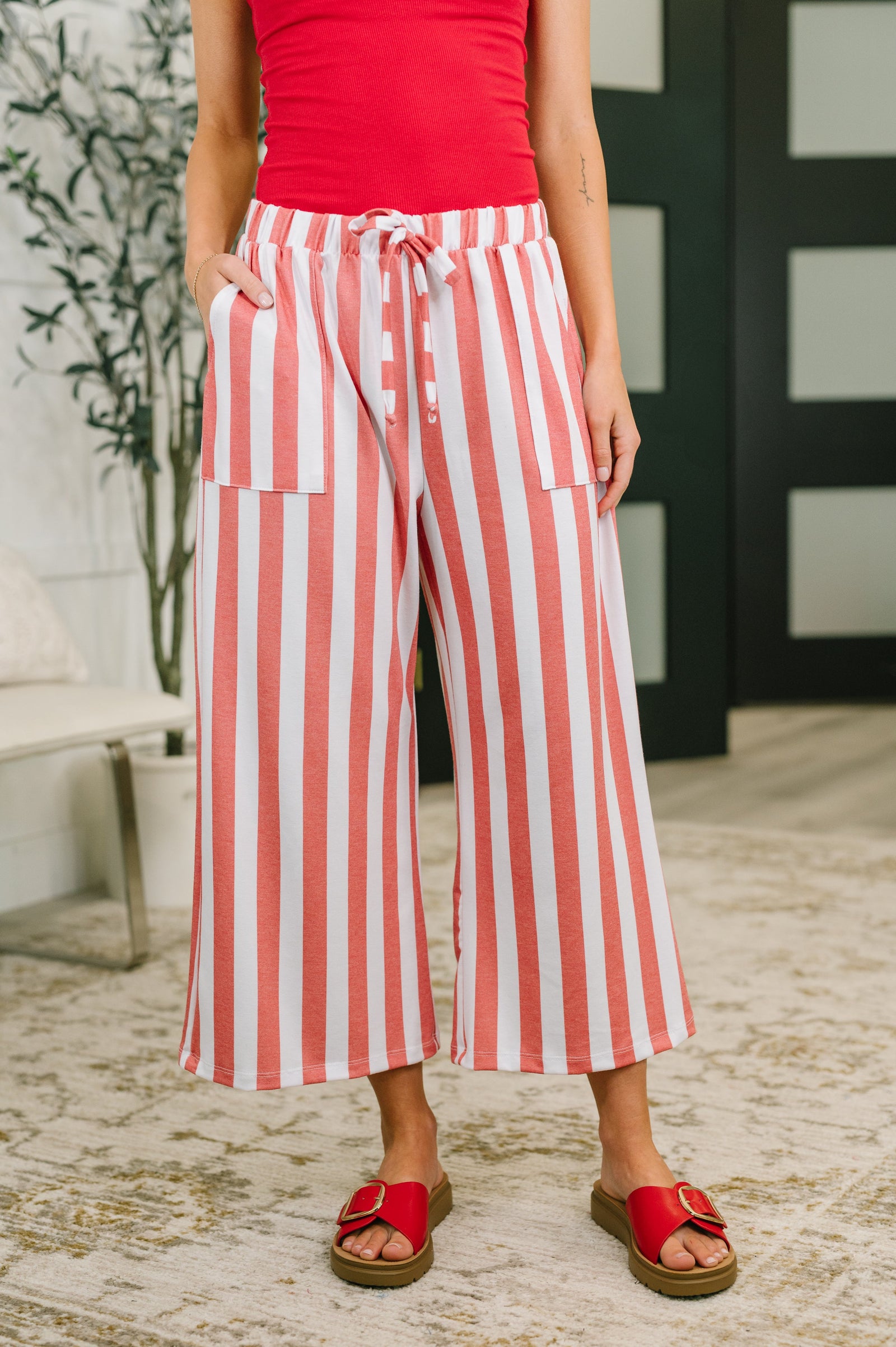 Take Your Time High Waisted Wide Leg Bottoms (SM-3X)