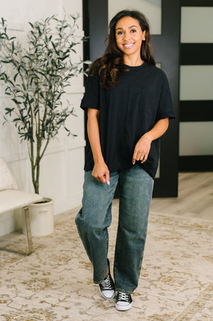 The Layback Relaxed Basic Tee in Black (SM-3X)