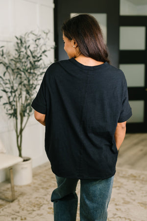 The Layback Relaxed Basic Tee in Black (SM-3X)
