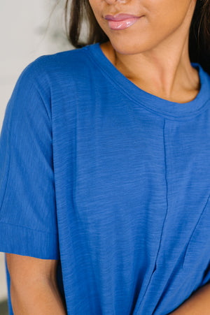The Layback Relaxed Basic Tee in Royal Blue (SM-3X)