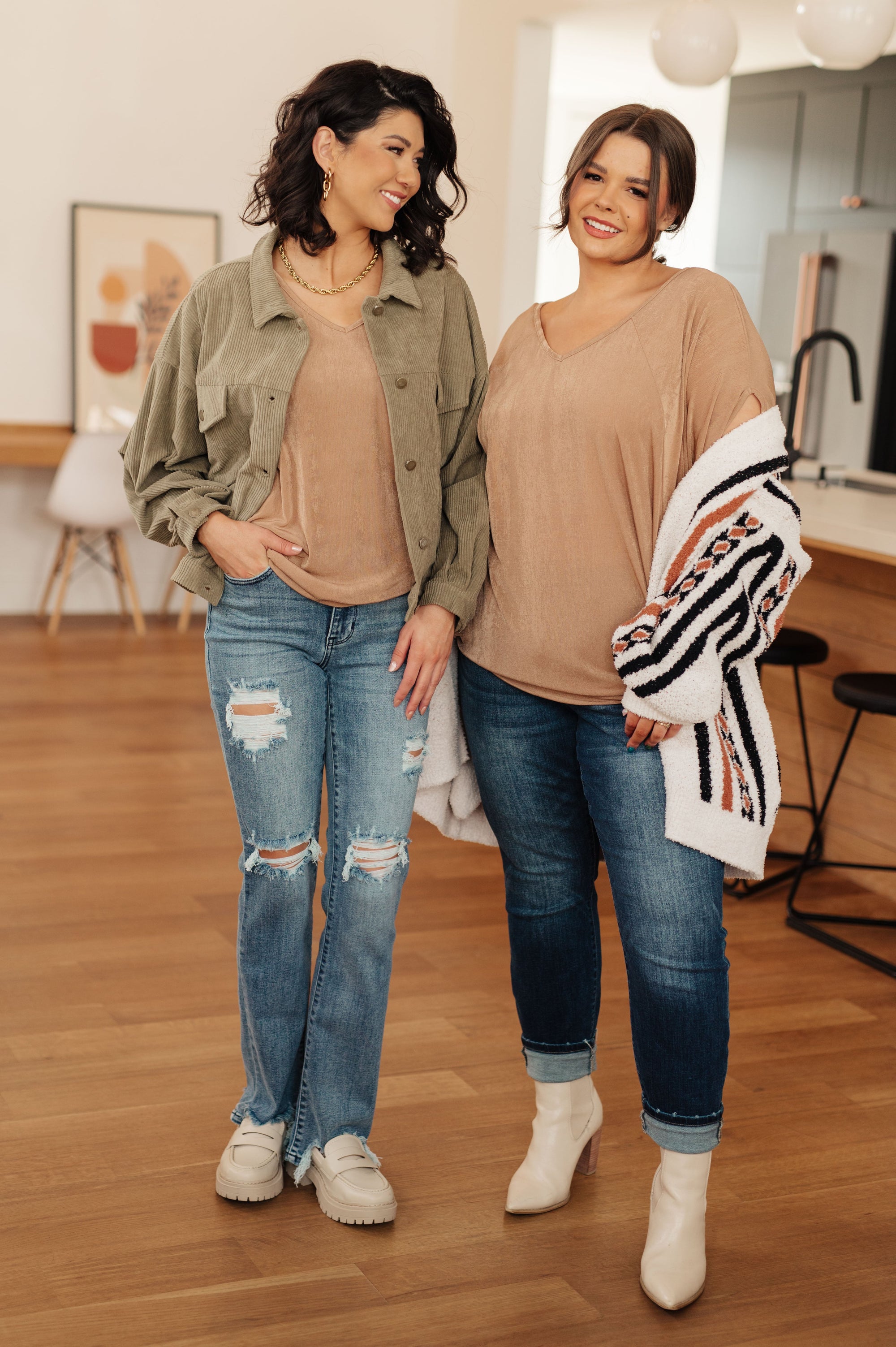 The Realest V-Neck Top (SM-3X) - STB Boutique