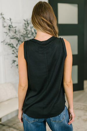 Thread Theory Round Neck Tank in Black (SM-3X)