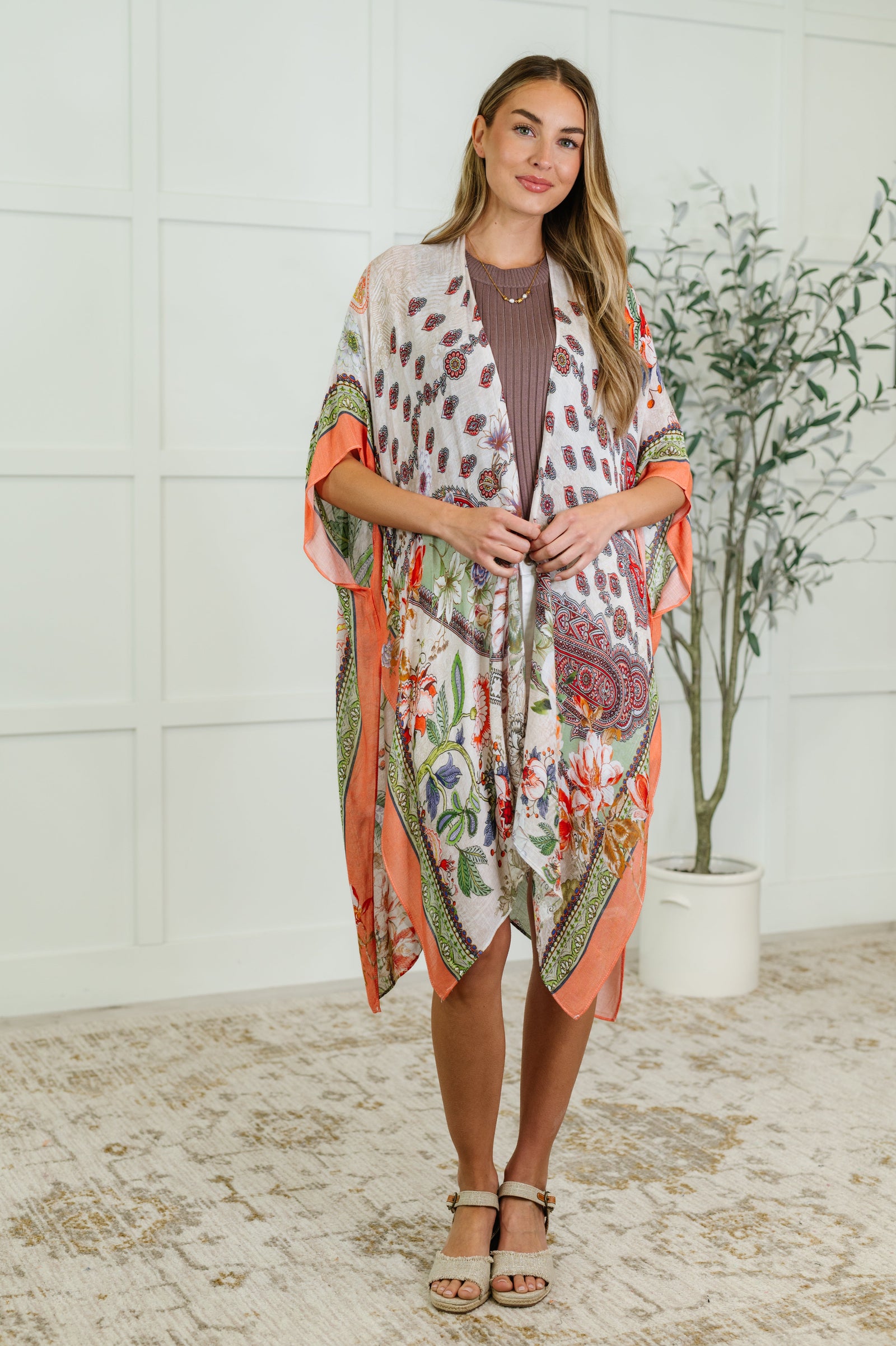 Tide to Me Open Front Kimono (One Size)