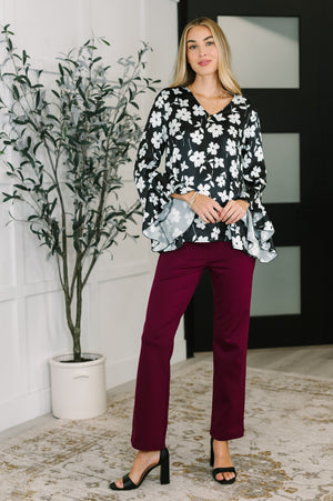 Time and Time Again Floral Blouse (SM-3X)