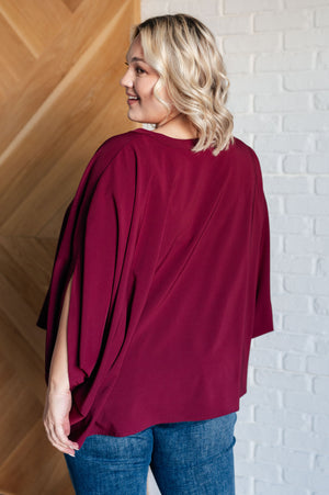 Universal Philosophy Blouse in Wine (SM-3X)