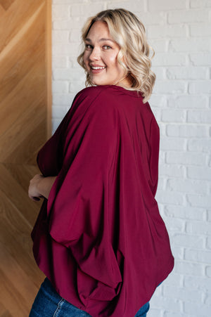 Universal Philosophy Blouse in Wine (SM-3X)
