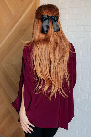 Universal Philosophy Blouse in Wine (SM-3X)