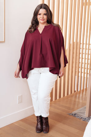 Universal Philosophy Blouse in Wine (SM-3X)
