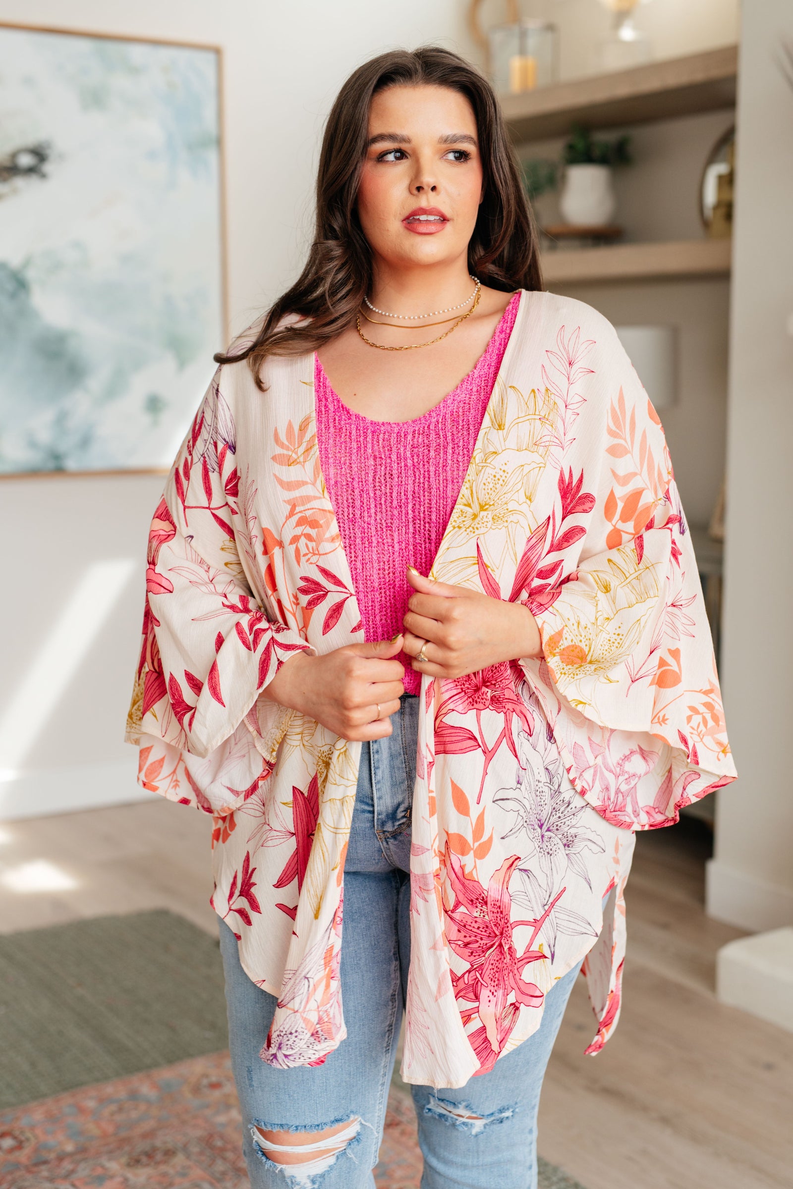 Vacay Season Bell Sleeve Kimono (SM-3X)