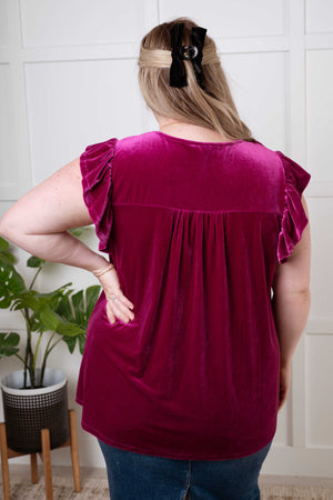 Velveteen Queen Blouse in Magenta (SM-3X)