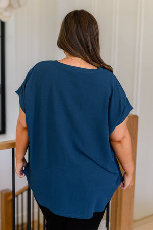 Very Much Needed V-Neck Top in Teal - STB Boutique