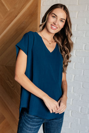 Very Much Needed V-Neck Top in Teal - STB Boutique