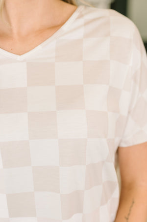 Waiting There for You Checkered Top and Bottom Set