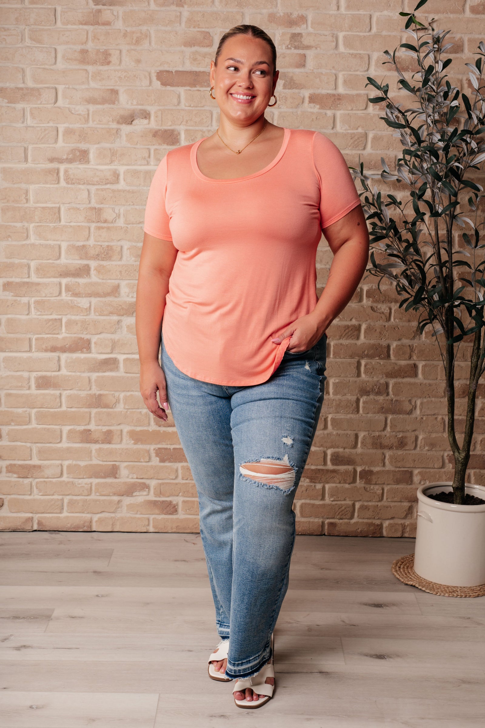 We Go Together Top In Cantaloupe - STB Boutique