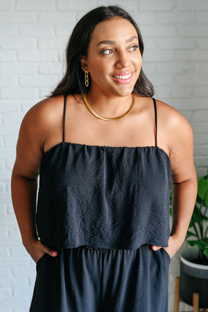 When All is Said and Done Spaghetti Strap Jumpsuit (SM-3X) - STB Boutique