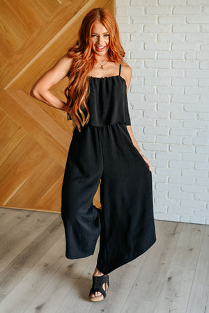 When All is Said and Done Spaghetti Strap Jumpsuit (SM-3X) - STB Boutique