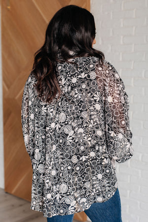 Work All Day Floral Top (SM-3X) - STB Boutique