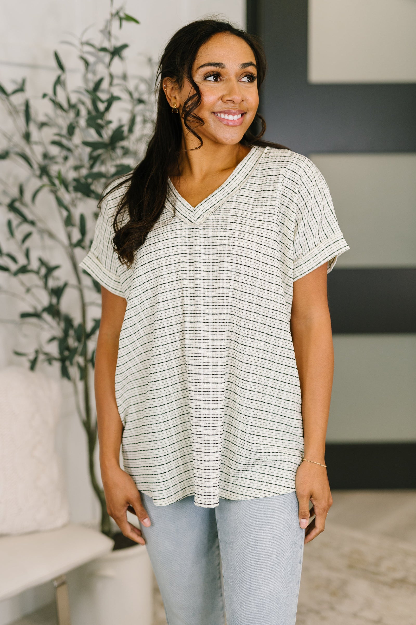 You Just Get It V-Neck Top (SM-3X) - STB Boutique