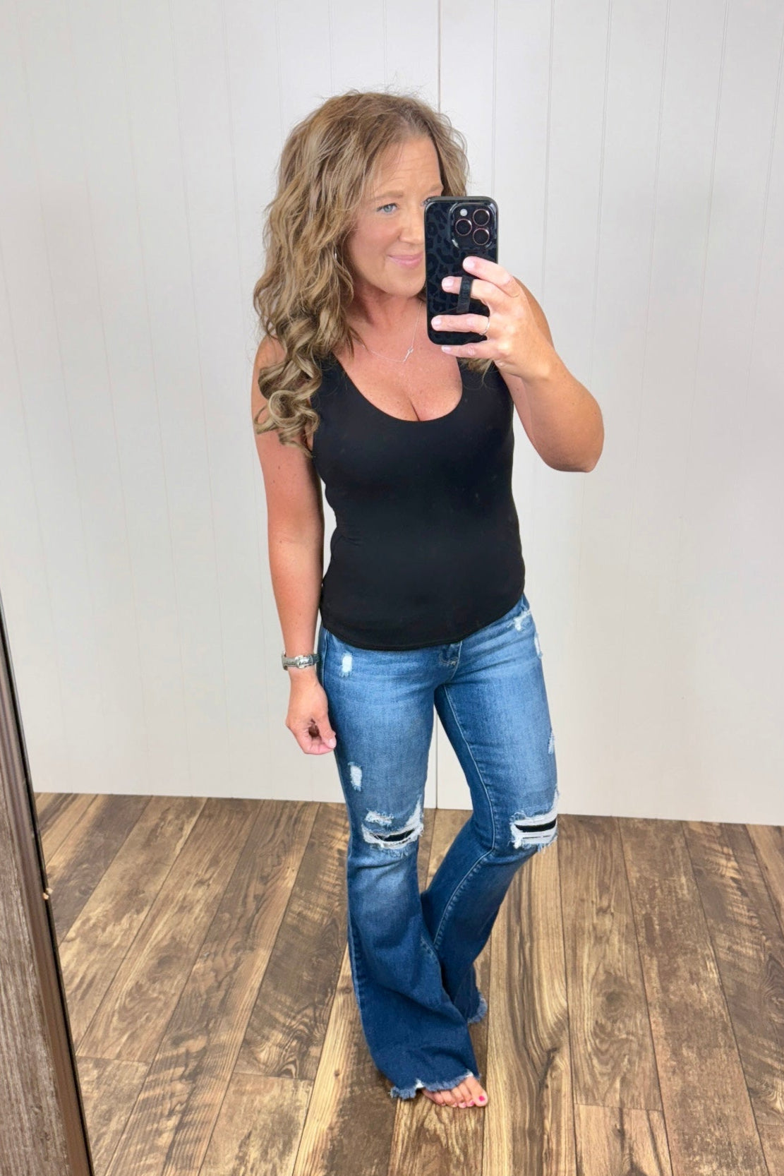 Black Double Layer Scoop Tank