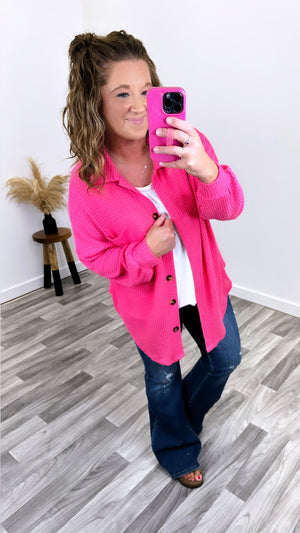 Buttoned Up in Pink Top (SM-2X)