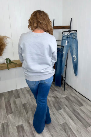 Lt Gray Basic Fleece Crewneck Sweatshirt (SM-3X)