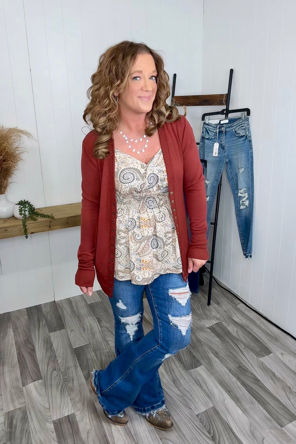 Whimsy & Wild Paisley Flowy Tank (SM-XL) - STB Boutique