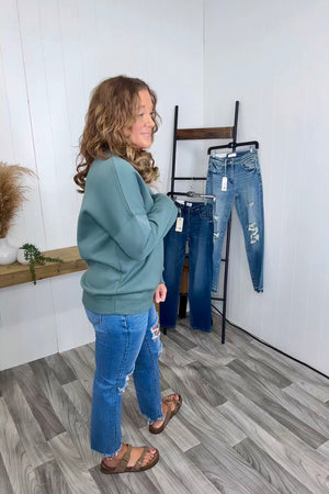 Jade Geen Basic Fleece Crewneck Sweatshirt (SM-3X)