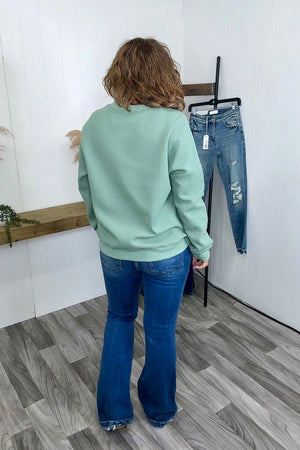 Sage Thermal Vneck Pullover (SM-XL)