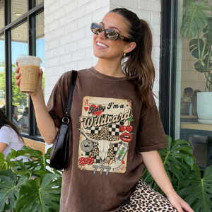 Baby I'm A Wildcard Western Card Tee - Preorder - STB Boutique