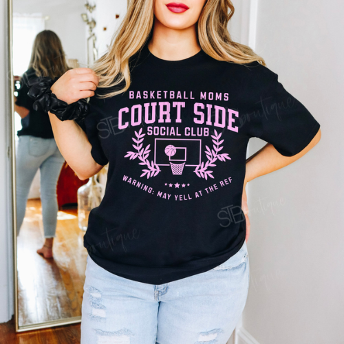 Basketball Moms Court Side Social Club Tee - Preorder