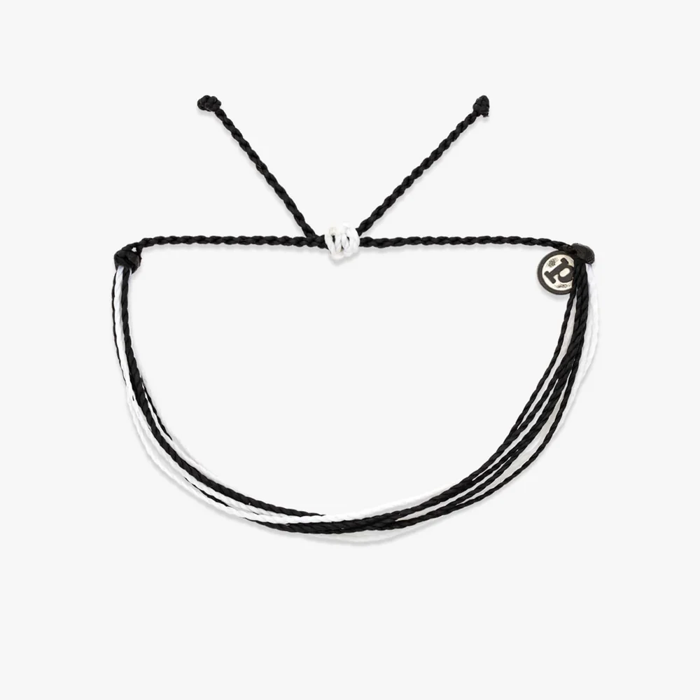 Black White Game Day Original Pura Vida Bracelet - STB Boutique
