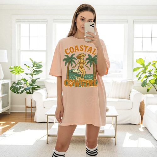 Coastal Cowgirl Western Tee - Preorder - STB Boutique