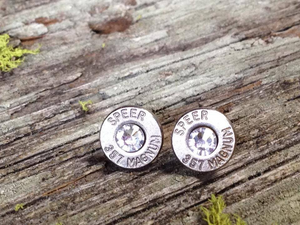 Crystal Bullet Bling Stud Earrings