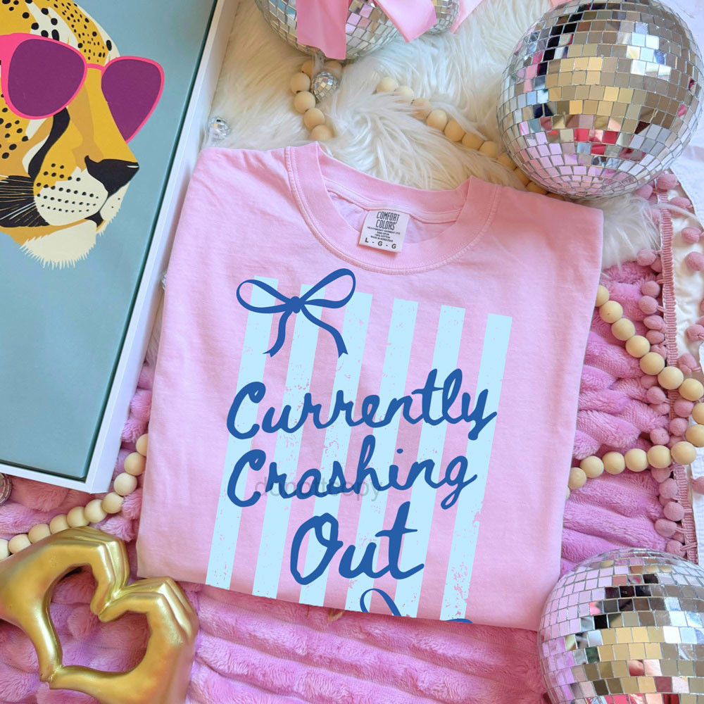 Currently Crashing Out Stripes Tee - Preorder
