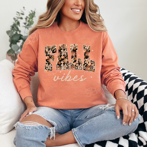 Dk Floral Fall Vibes Crewneck Sweatshirt - Preorder