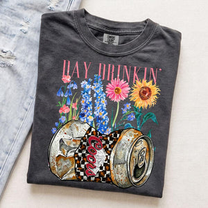 Day Drinkin' Floral Beer Tee - Preorder