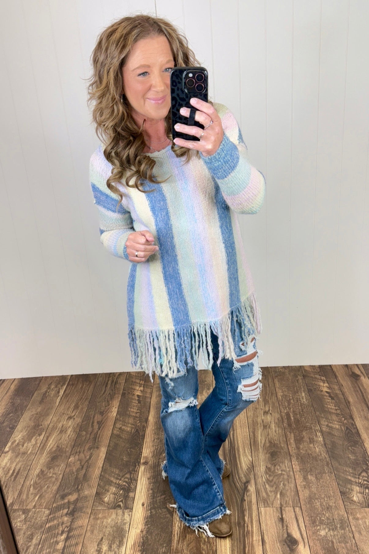 Blue Dreamy Fringe Sweater (SM-XL)