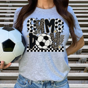 Faux Yarn Pattern Soccer Game Day Tee - Preorder - STB Boutique