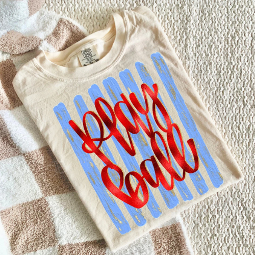 Faux Metallic Play Ball Tee - Preorder - STB Boutique