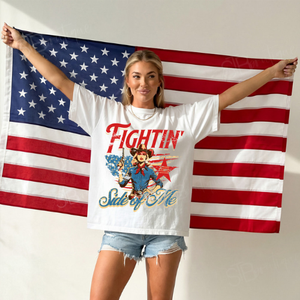Fightin' Side Of Me Cowgirl Tee - Preorder