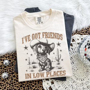 Friends In Low Places Dachshund Tee - Preorder