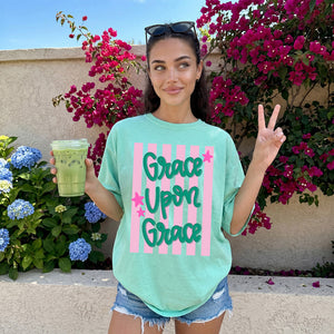 Grace Upon Grace Stripe Tee - Preorder