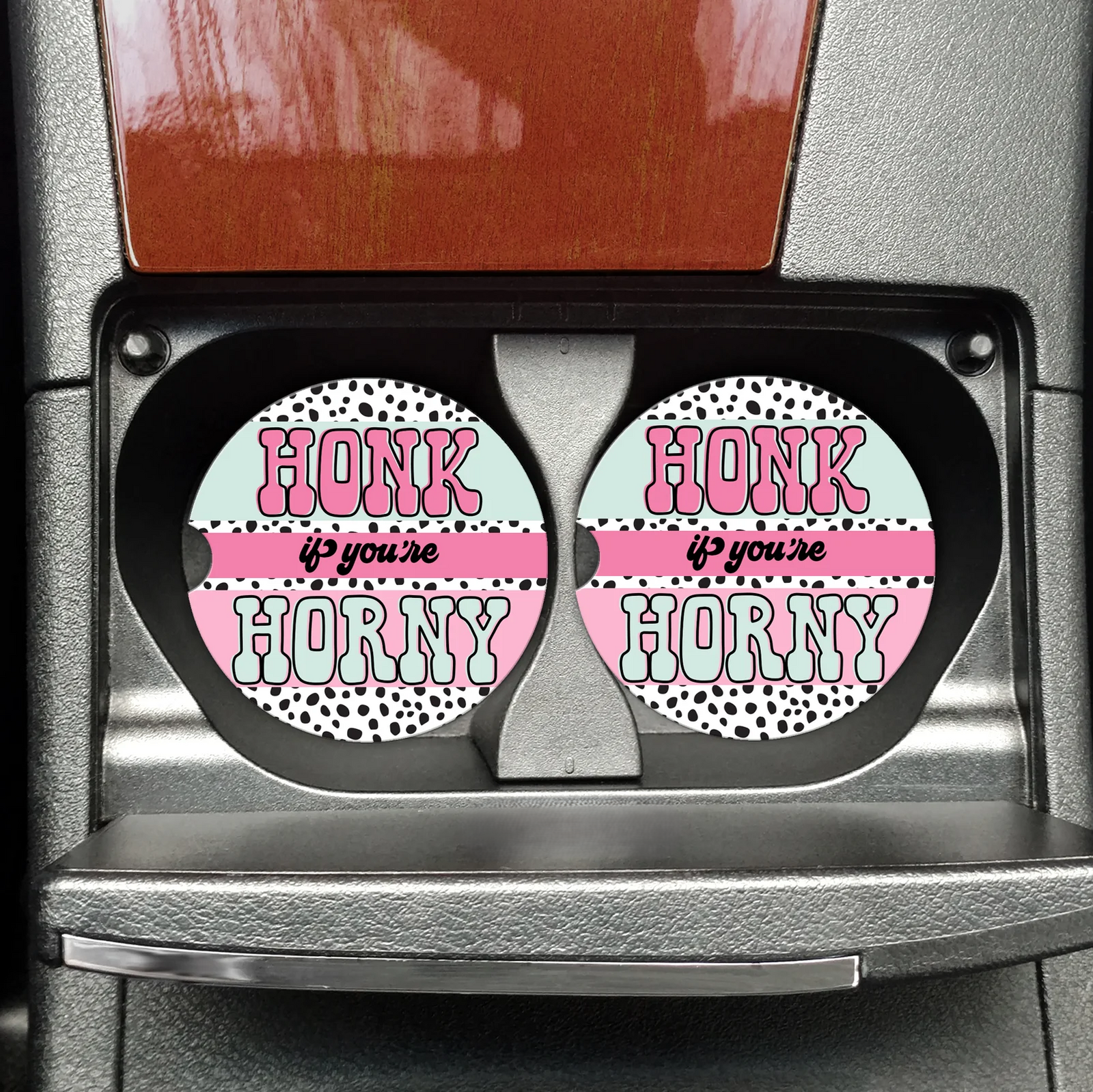 Honk If You're Horny Car Coaster