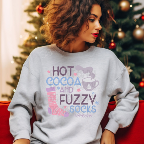 Hot Cocoa Fuzzy Socks Crewneck Sweatshirt - Preorder
